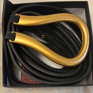 Bottega Veneta Double Strap Horsebit Buckle Belt